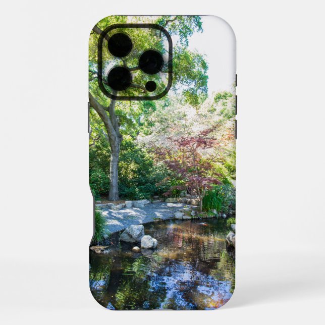Coque iPhone un étang à baldaquin dans le jardin des jardins de (Verso)