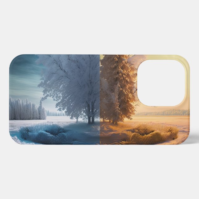 Coque iPhone Un jour en hiver (Verso Horizontal)