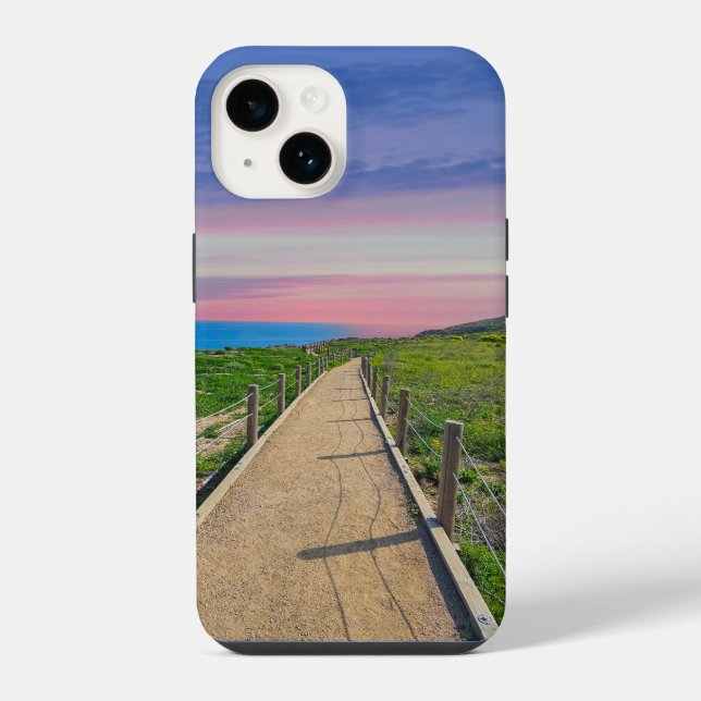 Coque iPhone Un long sentier de randonnée à Point Dume (Verso)