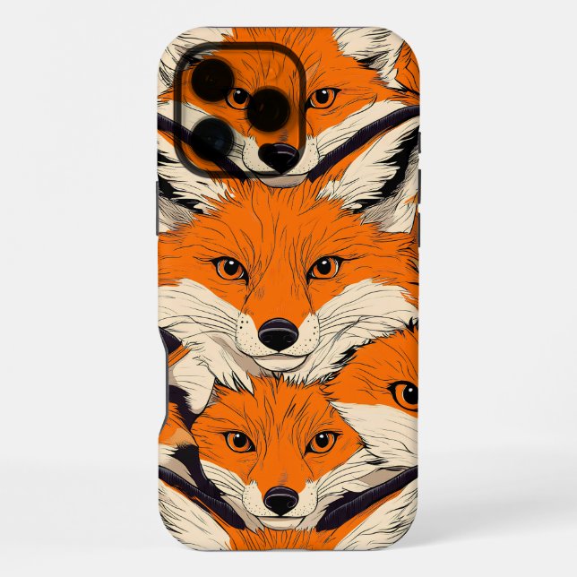 Coque iPhone Un Motif de renard dynamique : une conception capt (Verso)