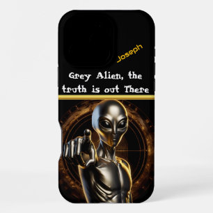 Coque iPhone 16 Pro Max Un mystérieux Alien s'éloigne des ombres de la zon