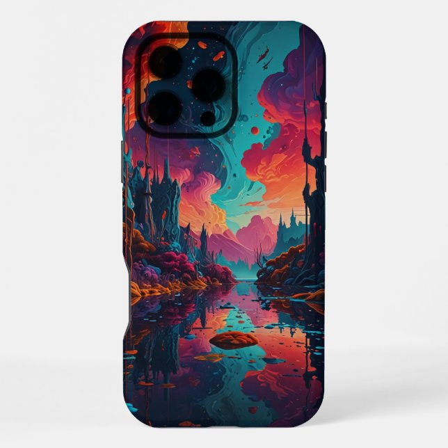 Coque iPhone Un paysage de rêve dynamique (Verso)