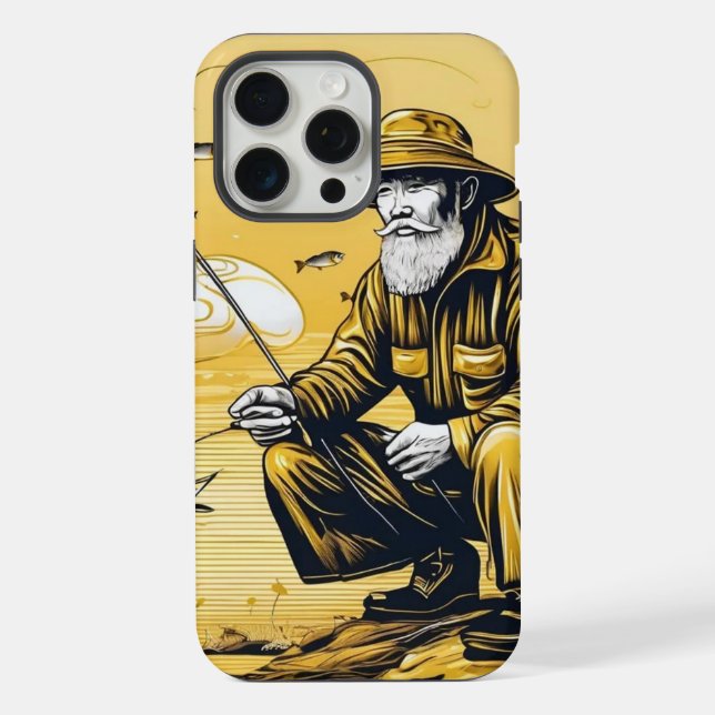 Coque iPhone Un pêcheur d'or (Verso)