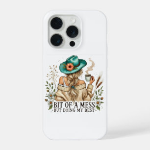 Coque iPhone 15 Pro Un peu désordonné mais je fais de mon mieux Étui d