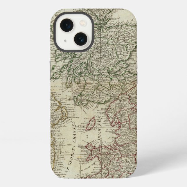 Coque iPhone Une carte complète des îles britanniques (Verso)