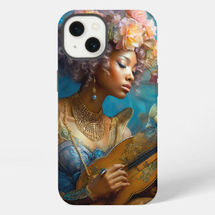 Etui iPhone 13 Une femme Jouant à l'art Imaginaire africain-améri