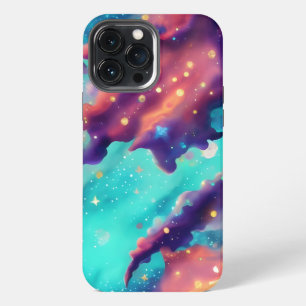 Etui iPhone 13 Pro Max Une image abstraite colorée avec des étoiles dans