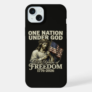 Coque iPhone 15 Plus Une nation sous Dieu 250 ans de bénédictions