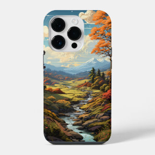 Coque Pour iPhone 14 Plus Une peinture de paysage forestier