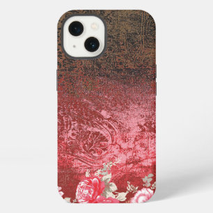 Etui iPhone 13 une peinture rouge et noire avec un fond rouge