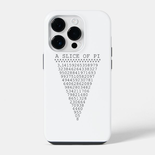 Coque iPhone Une tranche de chiffres de Pi (Verso)