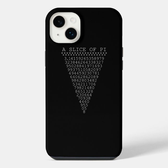 Coque iPhone Une tranche de chiffres de Pi (Verso)