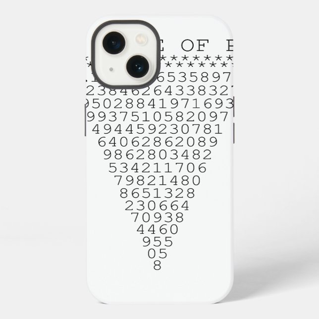 Coque iPhone Une tranche typographique de Pi (Verso)