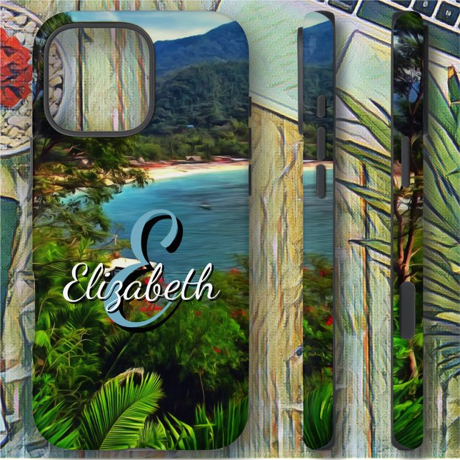 Coque iPhone Une vue de Yelapa 0828 (Créateur téléchargé)
