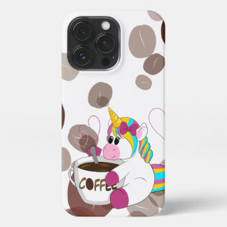 Etui iPhone 13 Pro Unicorn with coffee