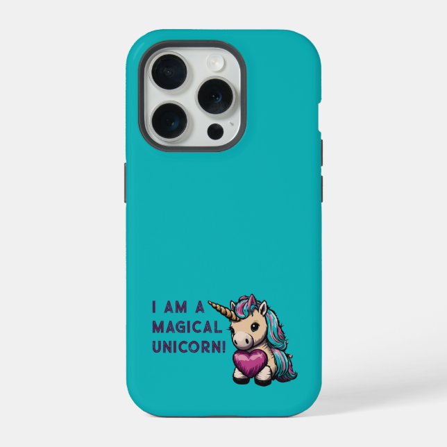 Coque iPhone Unicorne magique (Verso)