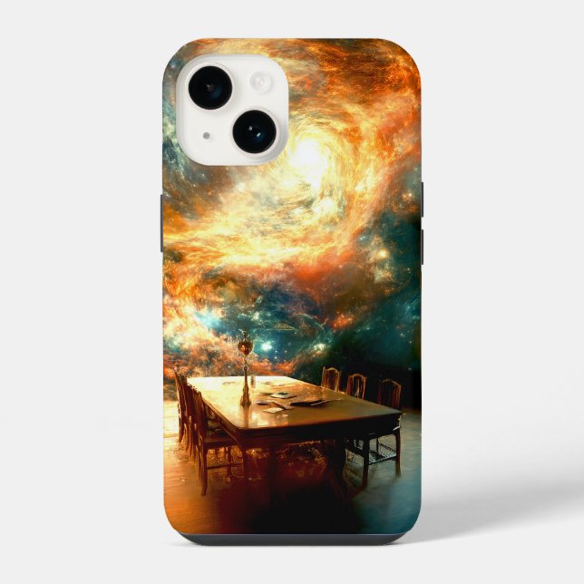Coque iPhone Univers pour dîner (Verso)