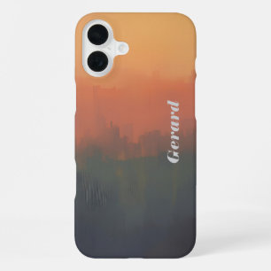Coque iPhone 16 Plus Urban Dreamscape at Sunset - Abstrait Cityscape Ar