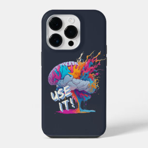 Coque Pour iPhone 14 Plus Utilisez-le - Cerveau éclaboussé de couleurs
