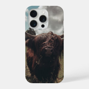 Coque iPhone 15 Pro Vache écossaise de la région montagneuse noire pât