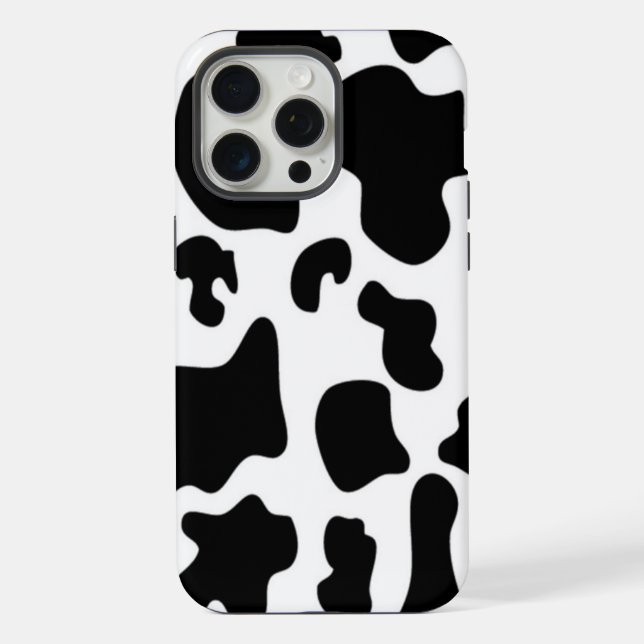Coque iPhone Vache noire et blanche (Verso)