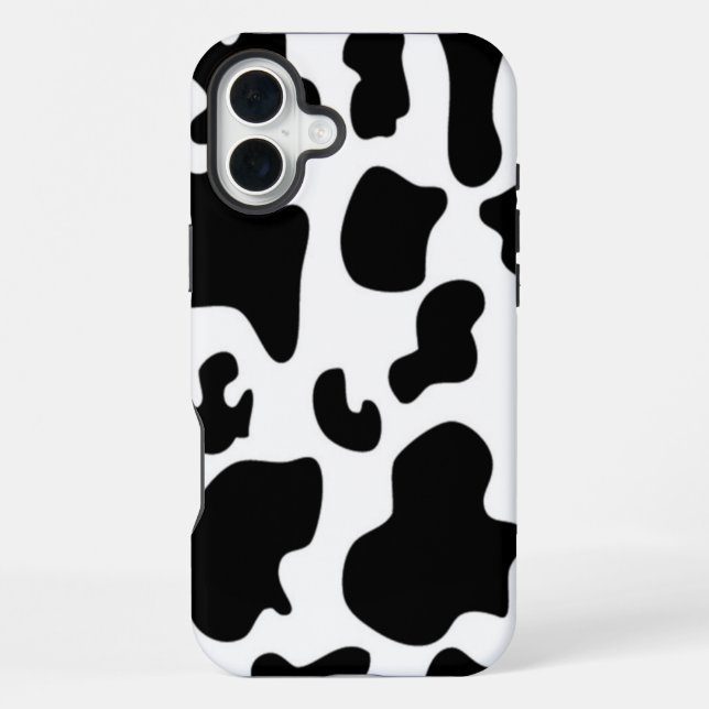 Coque iPhone Vache noire et blanche (Verso)