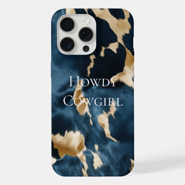 Coque iPhone Vachette dorée Brown de l'Ouest (Verso)