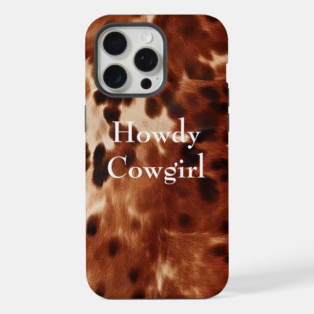 Coque iPhone Vachette noire Brown (Verso)