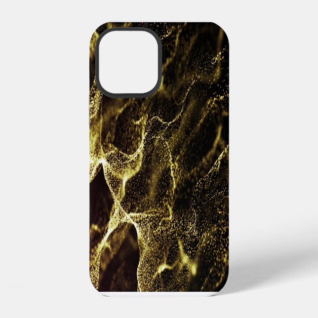Coque iPhone Vague de points futuristes : Arrière - plan dynami (Verso)