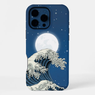 Coque iPhone 16 Pro Max Vague géante la nuit - Art japonais Ukiyo-e