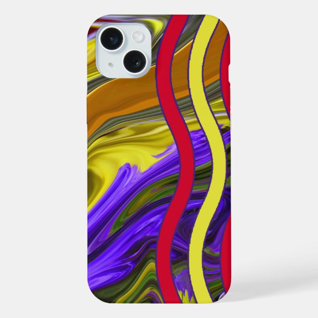 Coque iPhone Vague Liquide Funky (Verso)