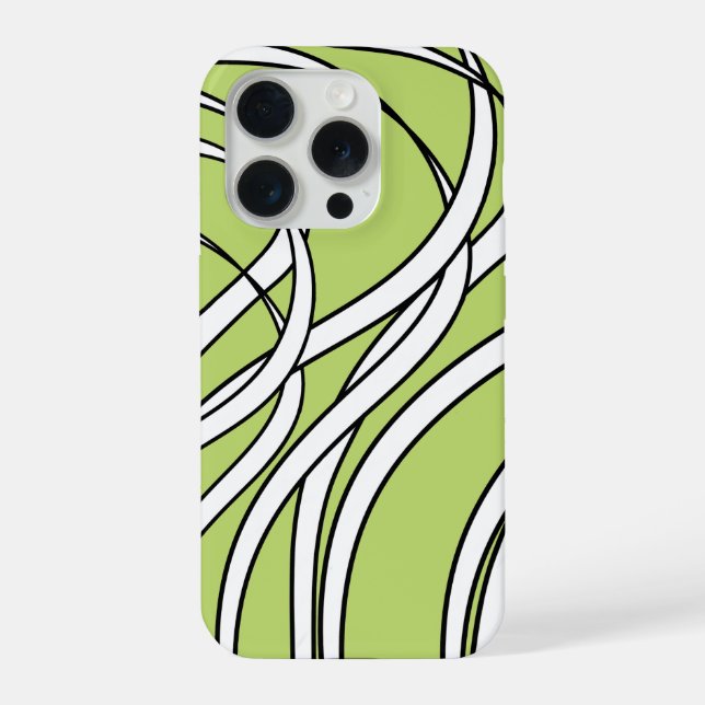 Coque iPhone Vague sous-marine vert citron (Verso)