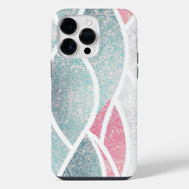 Coque iPhone Vagues abstraites de la côte/plage (Verso)