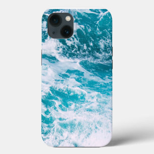 Etui iPhone 13 Vagues de l'océan bleu