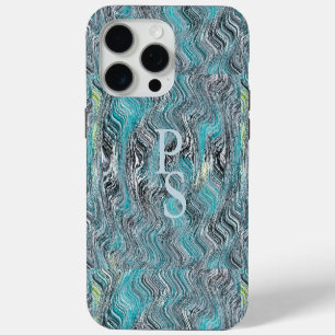 Coque iPhone 15 Pro Max Vagues de marbre