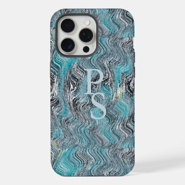Coque iPhone Vagues de marbre (Verso)