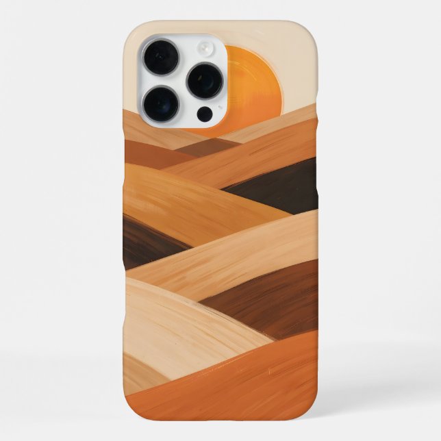 Coque iPhone Vagues de sable doux au coucher du soleil (Verso)