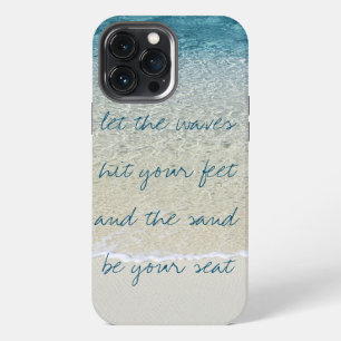 Etui iPhone 13 Pro Max Vagues de surf océaniques bleu turquoise inspirant