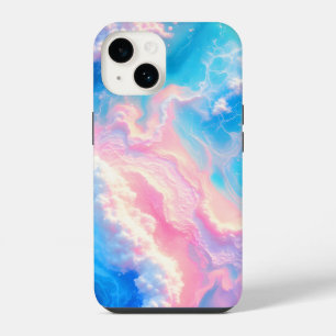 Coque Pour iPhone 14 Vagues d'océan bleu rose été mer plage turquoise 