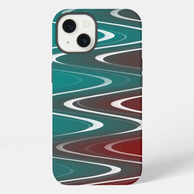 Coque iPhone Vagues en blanc (Verso)
