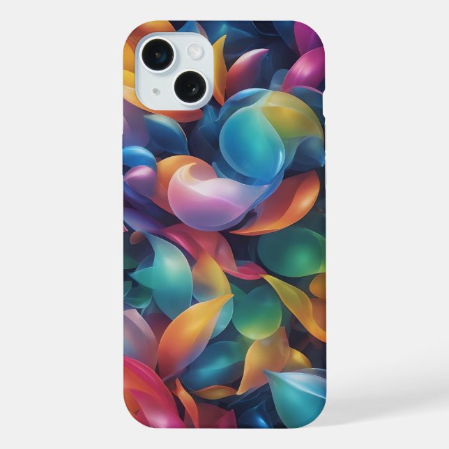 Coque iPhone Vagues Multicolores 🎨 Art Abstrait Énergétique (Verso)