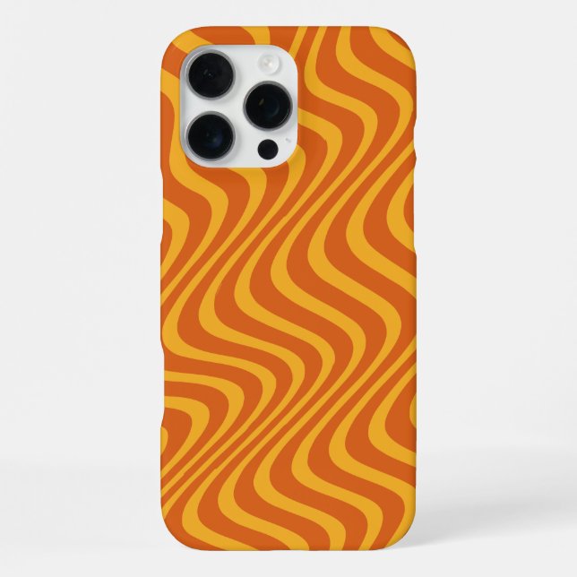 Coque iPhone vagues orange (Verso)