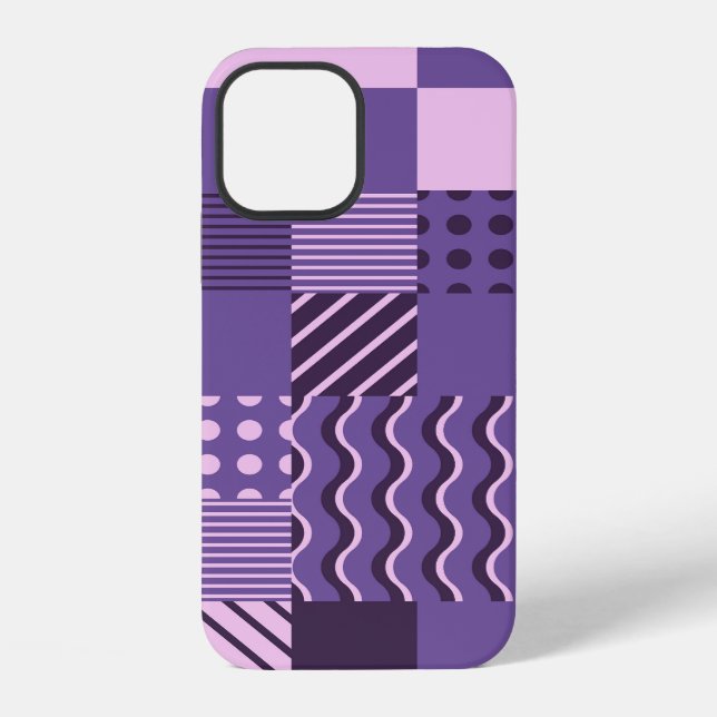 Coque iPhone Vagues Points Gris : Moderne Sans Fil. (Verso)