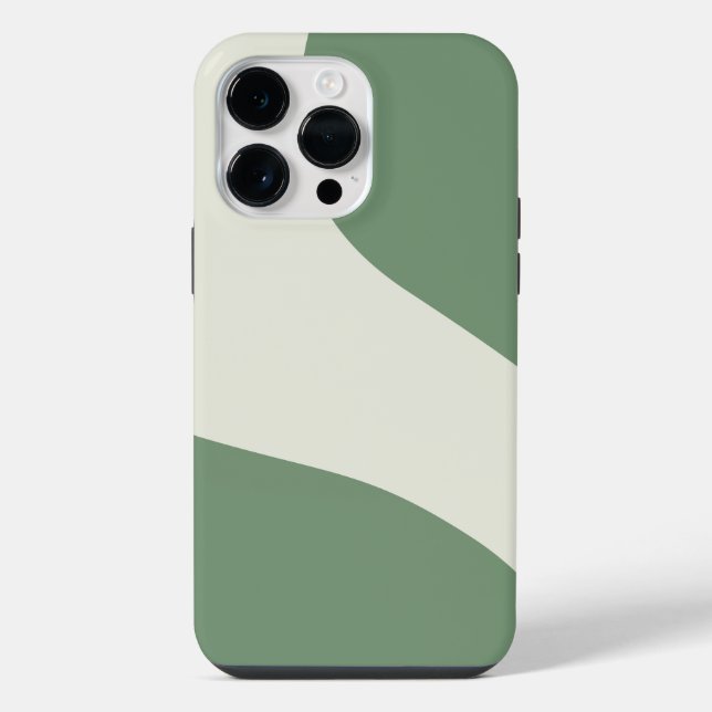 Coque iPhone Vagues simples en vert (Verso)