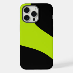 Coque iPhone 15 Pro Max Vagues simples en vert citron