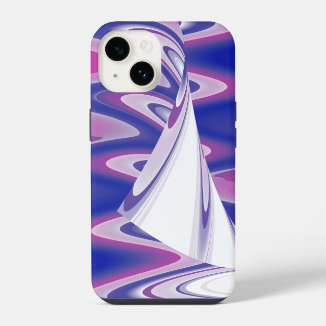 Coque iPhone Vagues tournantes (Verso)