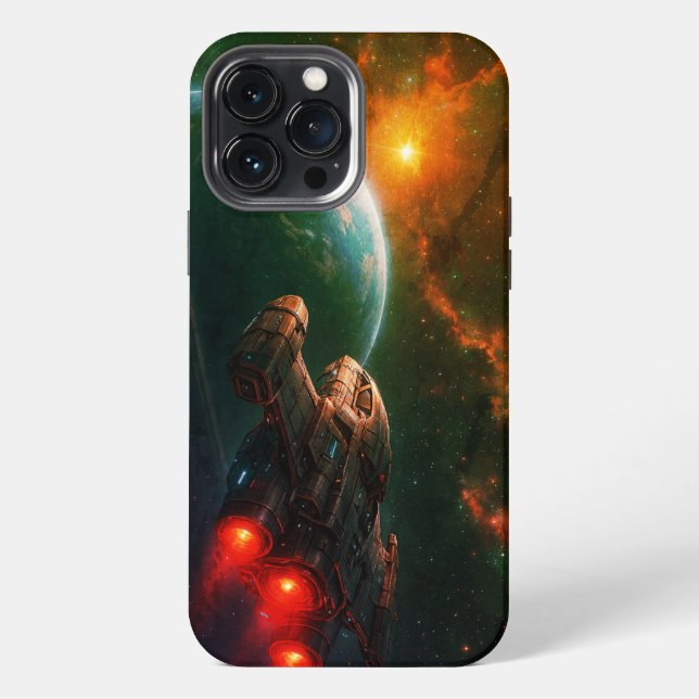 Coque iPhone Vaisseau Spatial Futuriste (Verso)