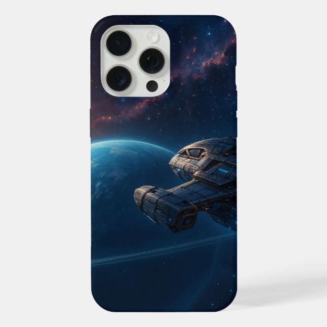 Coque iPhone Vaisseau Spatial Futuriste (Verso)