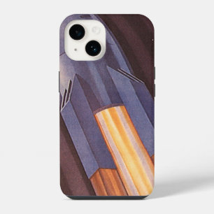 Coque Pour iPhone 14 Vaisseaux spatiaux de science-fiction vintage fusé
