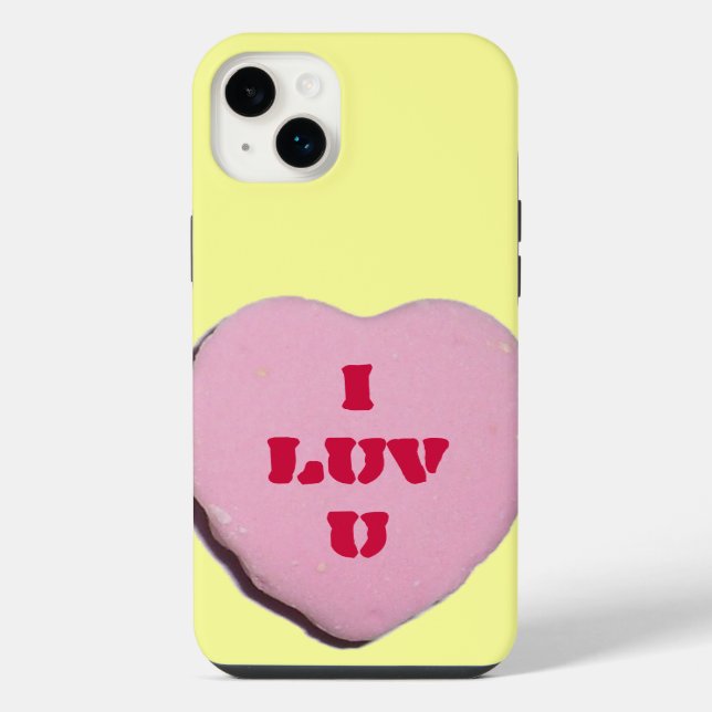 Coque iPhone Valentine Candy Heart (Verso)
